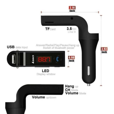Transmetteur FM Bluetooth Sans Fil Universel Kit Adaptateur FM Pour Voiture 1