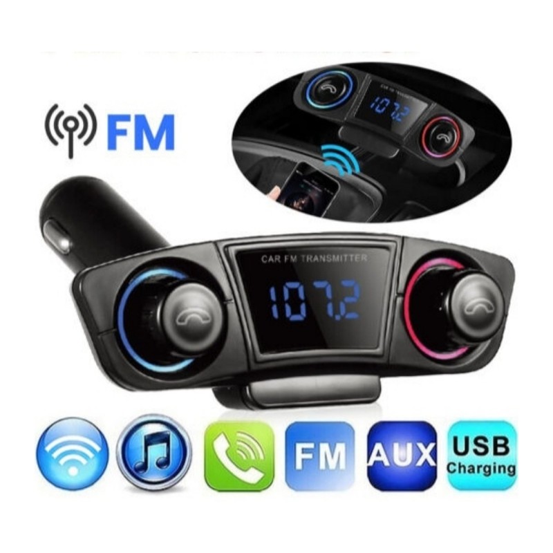 Transmetteur FM Multifonctions ,Bluetooth , V5 , MP3 , Appels ,Charge Avec 2 Ports USB M20